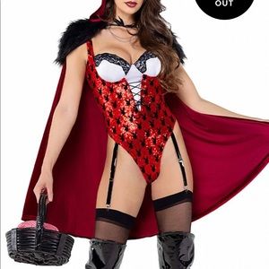 NWOT Playboy Halloween Costume Enchanted Forest Babe Red Riding Hood Small